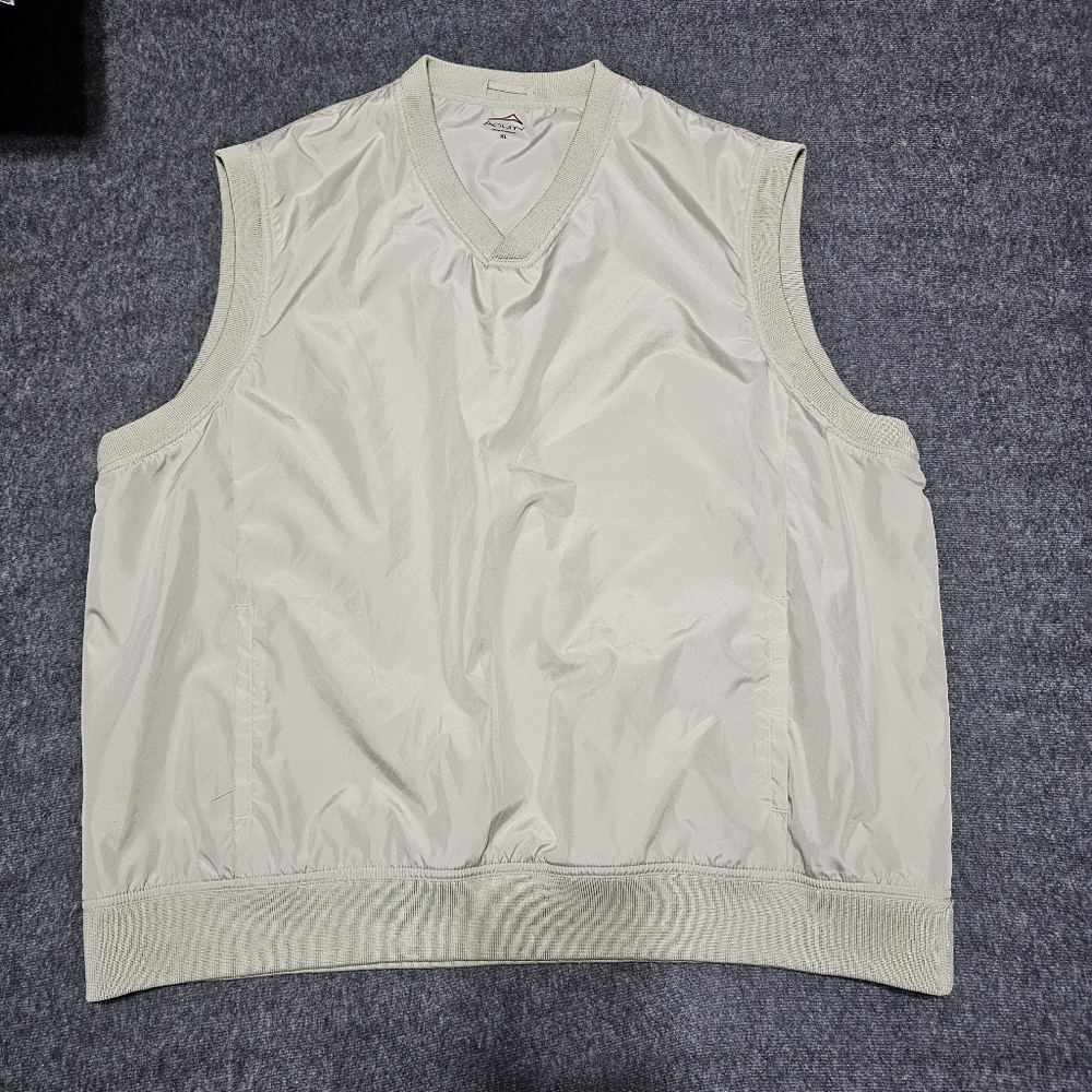 Acuity Golf Vest Sleeveless Pullover Beige XL